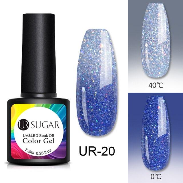 Luxury Modern Elegant Colorful Diamond Gel Nail Polish UV Temperature Color Changing Elegant Fashion Rainbow Colors For Womens