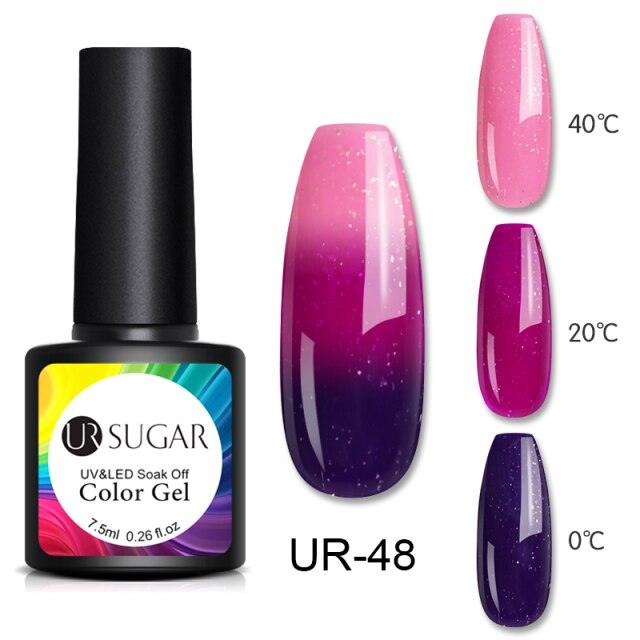 Luxury Modern Elegant Colorful Diamond Gel Nail Polish UV Temperature Color Changing Elegant Fashion Rainbow Colors For Womens