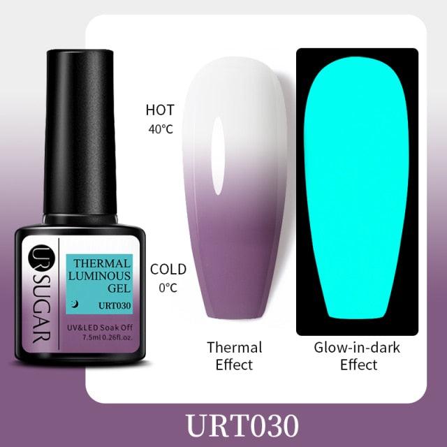 Luxury Modern Elegant Colorful Diamond Gel Nail Polish UV Temperature Color Changing Elegant Fashion Rainbow Colors For Womens
