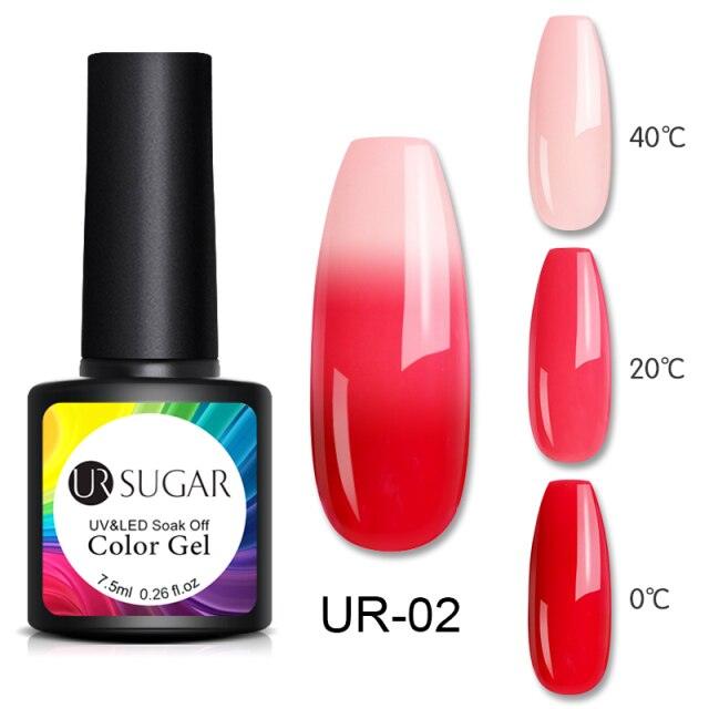 Luxury Modern Elegant Colorful Diamond Gel Nail Polish UV Temperature Color Changing Elegant Fashion Rainbow Colors For Womens
