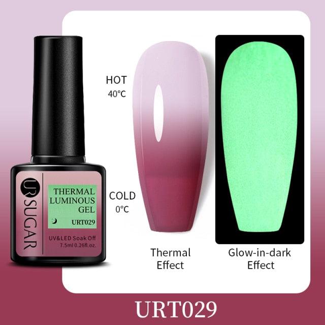 Luxury Modern Elegant Colorful Diamond Gel Nail Polish UV Temperature Color Changing Elegant Fashion Rainbow Colors For Womens