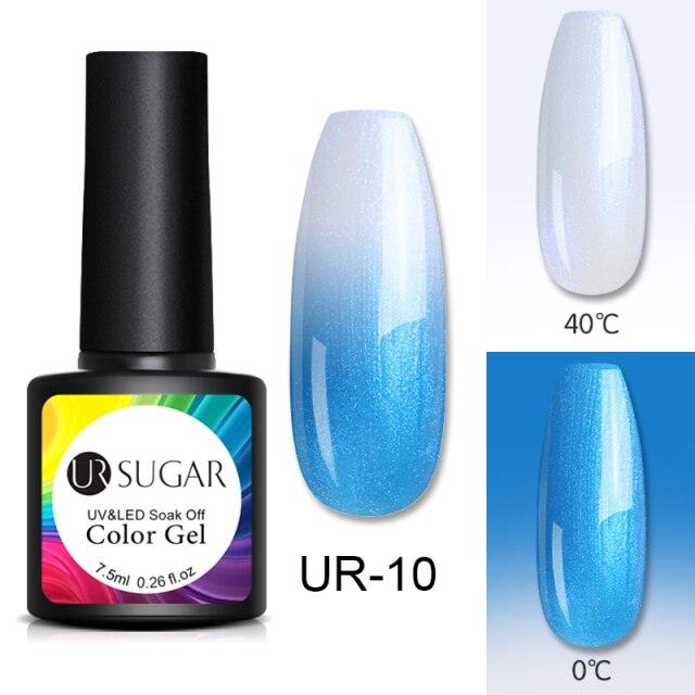 Luxury Modern Elegant Colorful Diamond Gel Nail Polish UV Temperature Color Changing Elegant Fashion Rainbow Colors For Womens