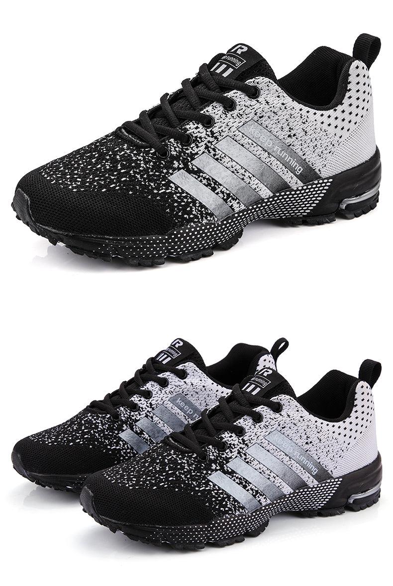 Luxury Sport Mens Sneakers Mesh Breathable Casual Men Shoes Comfortable Non-Slip Shock Absorption Light Outdoor Walking Comfortable Running Sneakers