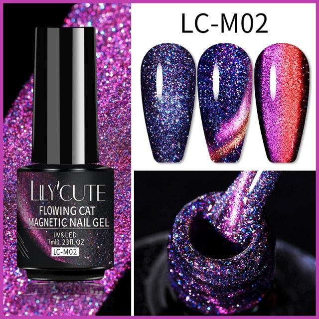 Magnetic 9D Cat Eye Gel Nail Polish Set UV LED Popular Chameleon Multi Color Salon Designs For Womens