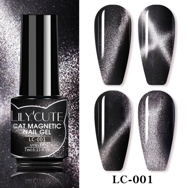 Magnetic 9D Cat Eye Gel Nail Polish Set UV LED Popular Chameleon Multi Color Salon Designs For Womens