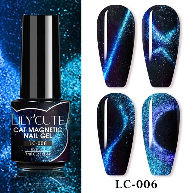 Magnetic 9D Cat Eye Gel Nail Polish Set UV LED Popular Chameleon Multi Color Salon Designs For Womens