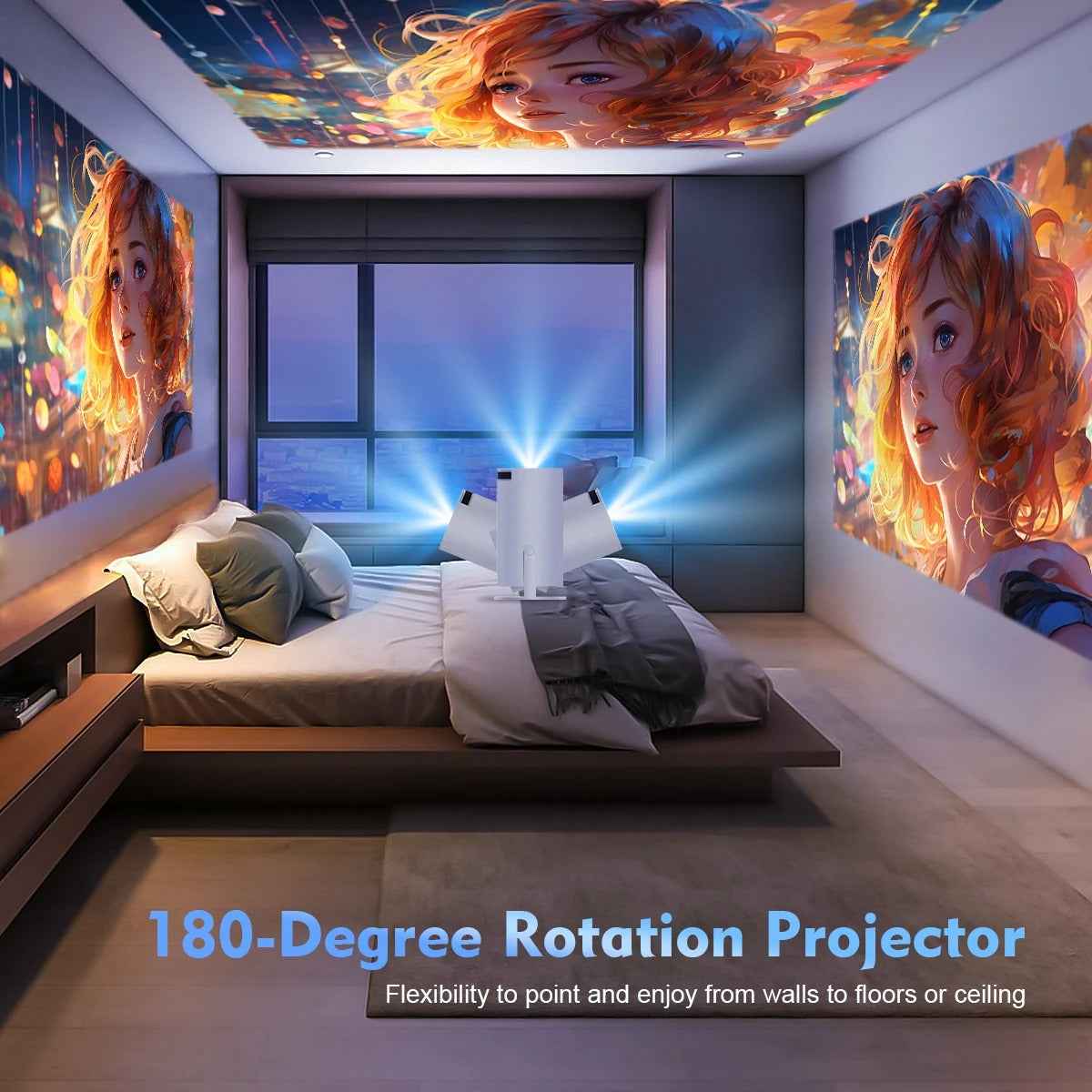 HY300 Pro 4K Projector-Android 11 Dual Wifi6 260ANSI, 1080P 1280*720P Home Cinema Projetor WTN Essentials
