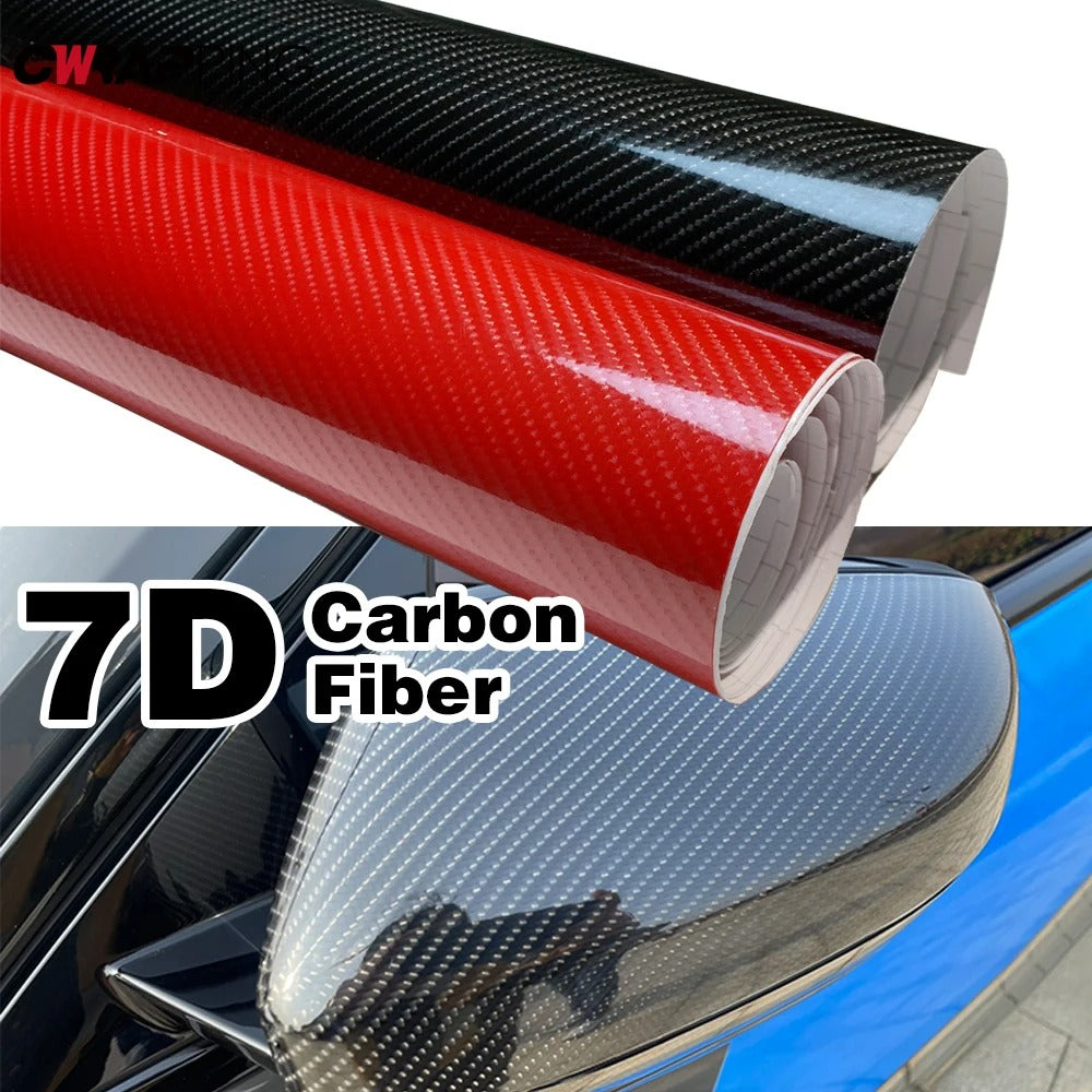 High Glossy 5D Carbon Fiber Wrapping Vinyl Film Motorcycle Wrap Vinyl Roll Tablet Stickers Decals Auto Accessories Wrapping Vinyl Film Motorcycle Tablet Car Styling High Gloss Carbon Fiber Automotive Vinyl Wrap Auto Accessories Car Styling Stevvex