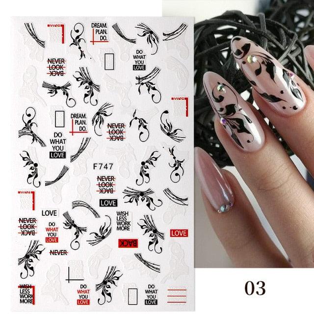 Maple Leaves 3D Nail Stickers Fall Leaf Flowers Line Sliders For Nails Self Adhesive Stickers Autumn Manicuring Decals Transfer Nail Decals Sticker For Pretty Girl Self-Adhesive Nail Decals Designer Nail Stickers for Acrylic