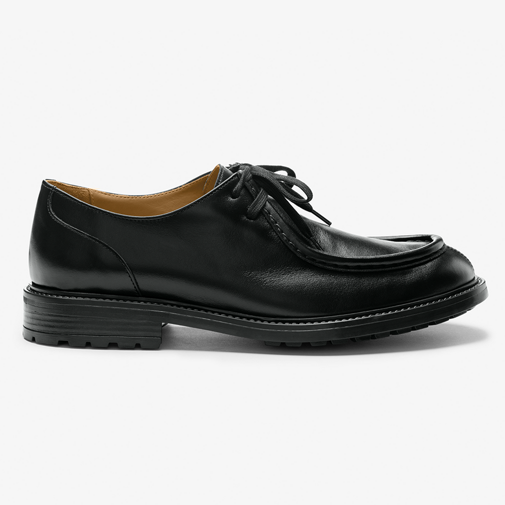 Men's Black Leather Tuscan Moc Boot Del Toro Shoes