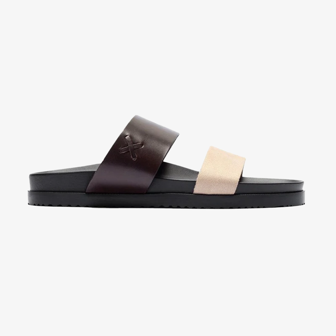 Men's Brown & Tan Cinturini Sandal Del Toro Shoes