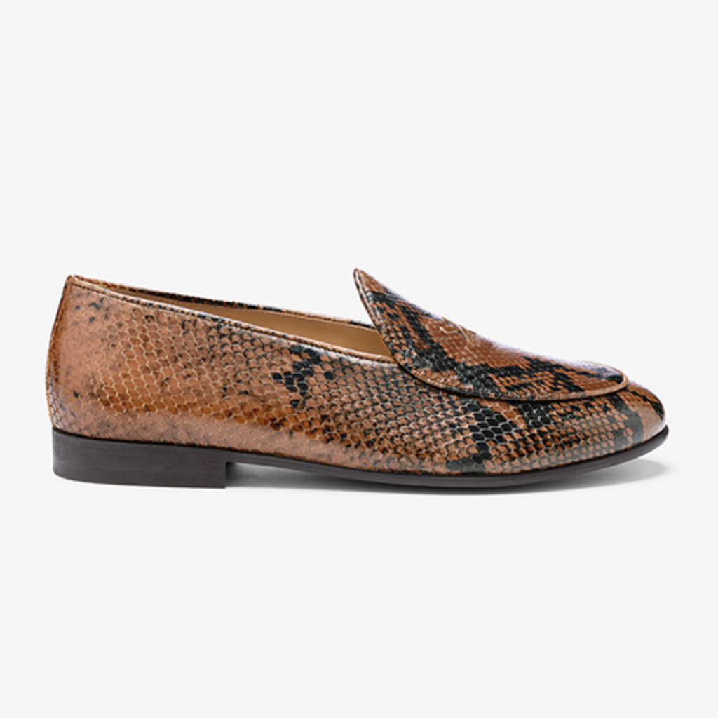 Men's Brown Snakeskin Milano Loafer Del Toro Shoes