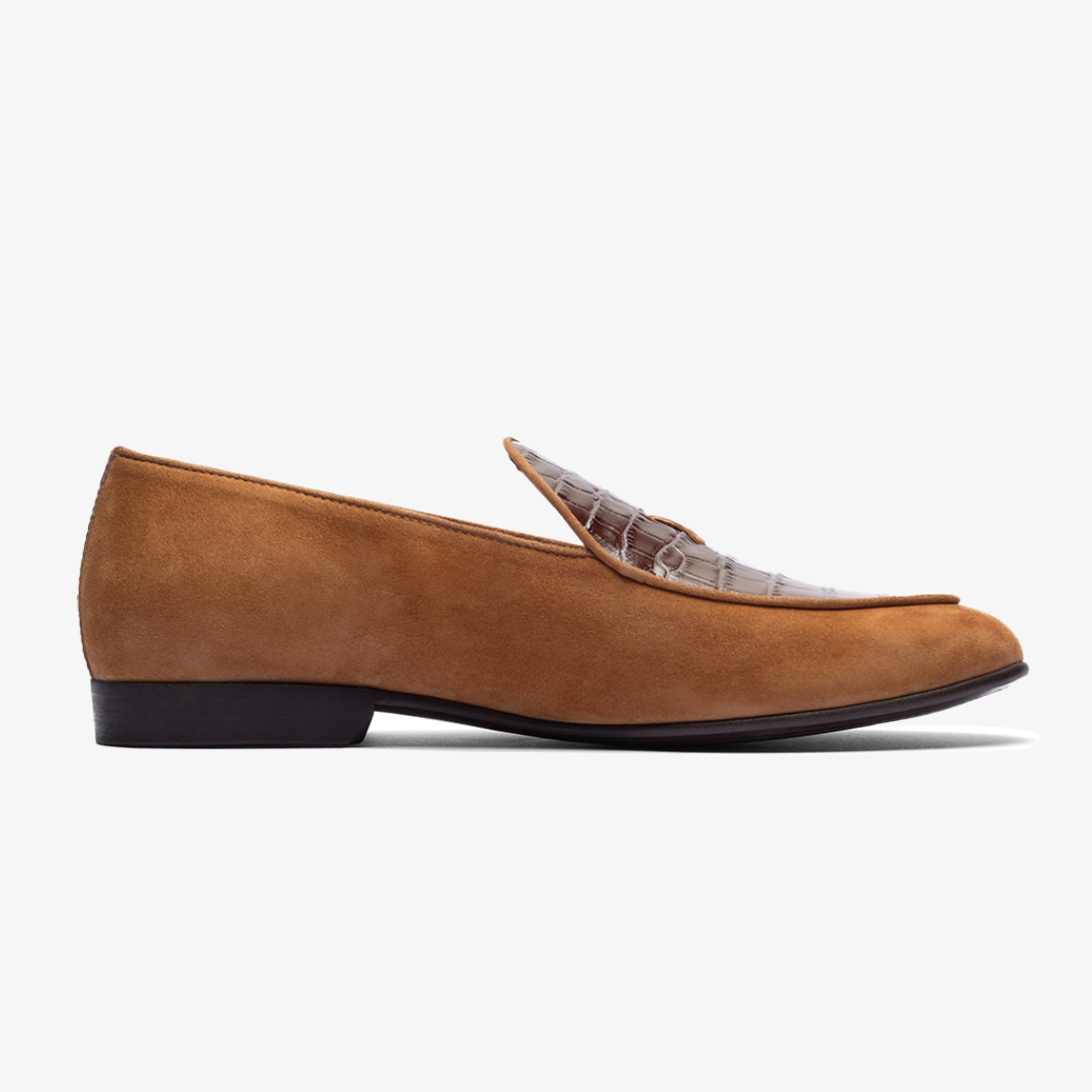 Men's Cognac Croc Milano Loafer Del Toro Shoes