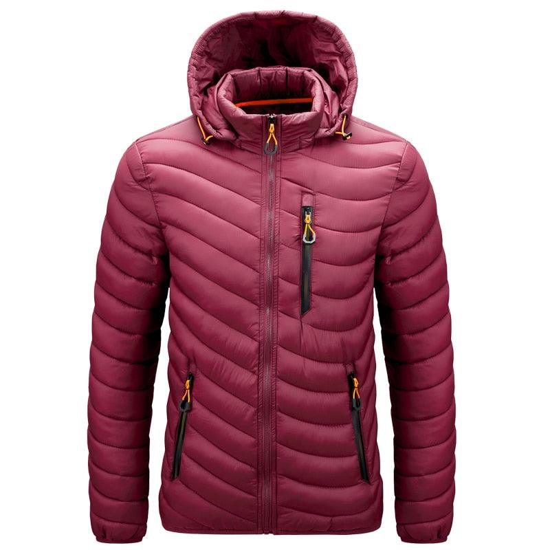 Men's Autumn Winter Classic Hooded Jacket Warm Coat Hooded Winter Coat Warm Adjustable Hood Jacket Cotton Removable Hood Jackets Men Simple Casual Vintage Detachable Hat Outfits Warm Men Lightweight Soft Jackets Stevvex