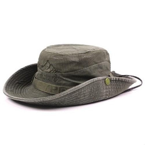 Men's Outdoor Traveling Cap Summer Mesh Breathable Retro Cotton Bucket Hat Unisex Adult High Quality Hat Jungle Fishing Hats Novelty Dad's Beach Cap Bucket Hat For Fishing Summer Adjustable Hat Stevvex