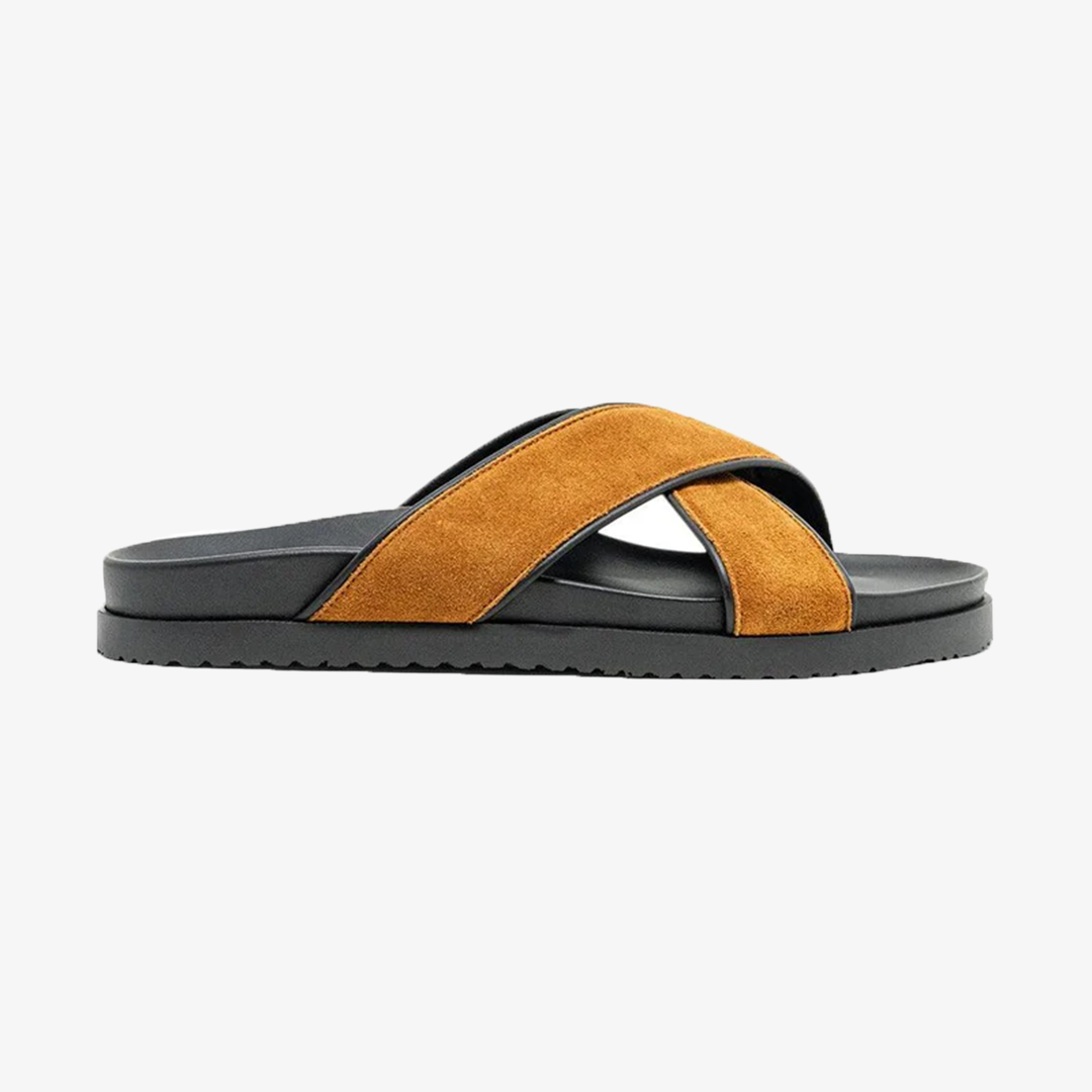 Men's Tan Amalfi Crossover Sandal Del Toro Shoes