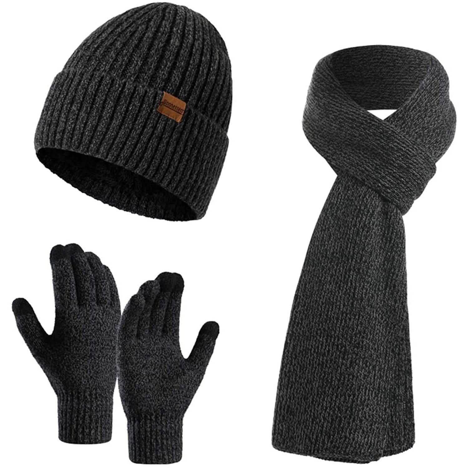 Men's Scaves and Beanie Hat Themal Gloves Set DailySale