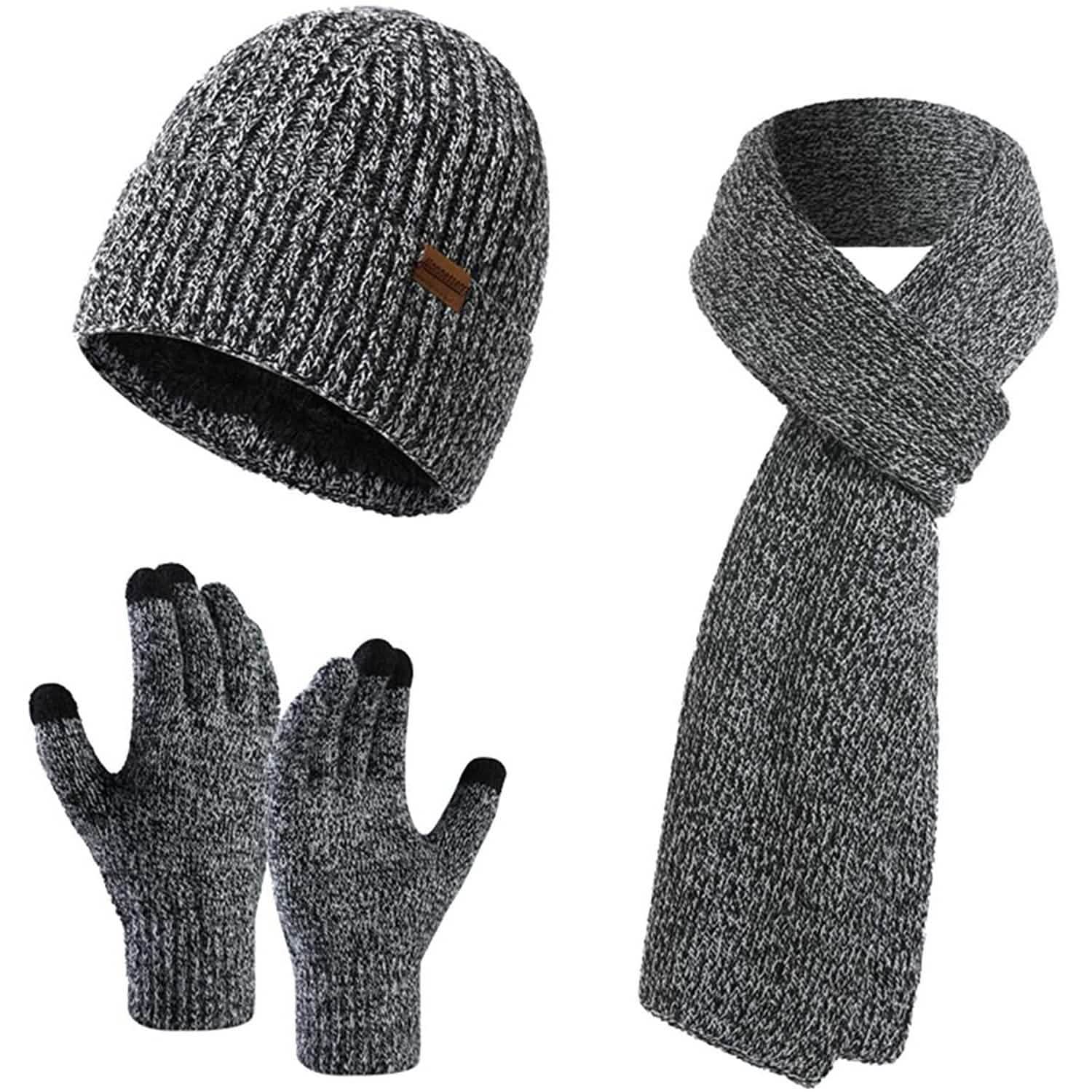 Men's Scaves and Beanie Hat Themal Gloves Set DailySale