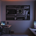 AMG G63 Apex Front View Metal Neon Frame Wall Art - MT1480