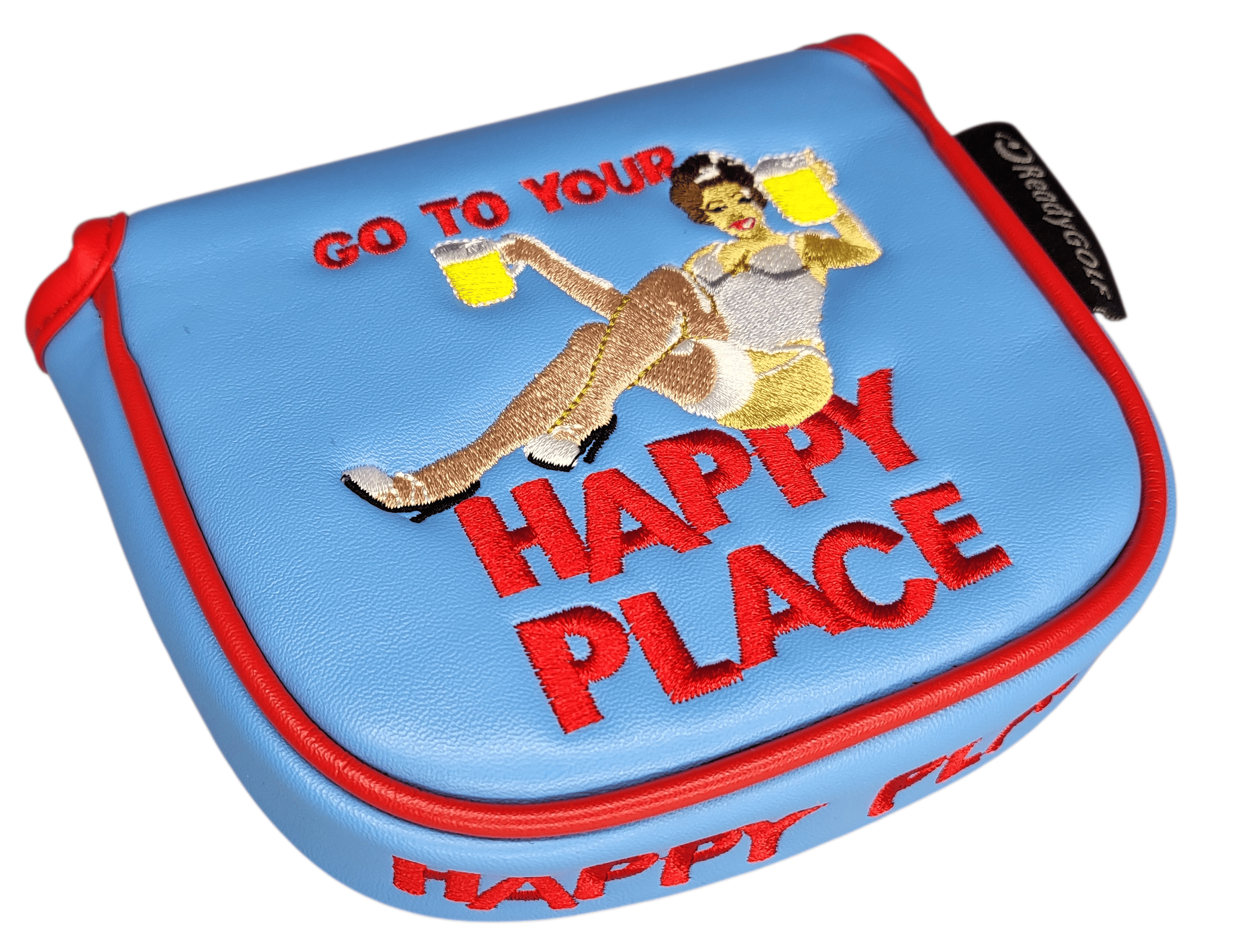 L.A.B. MEZZ OZ Embroidered Center-Shafted Putter Cover by ReadyGOLF - Happy Place ReadyGOLF LLC