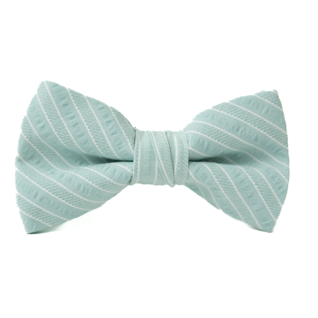 Mint Stripe - Boys Bow TIe