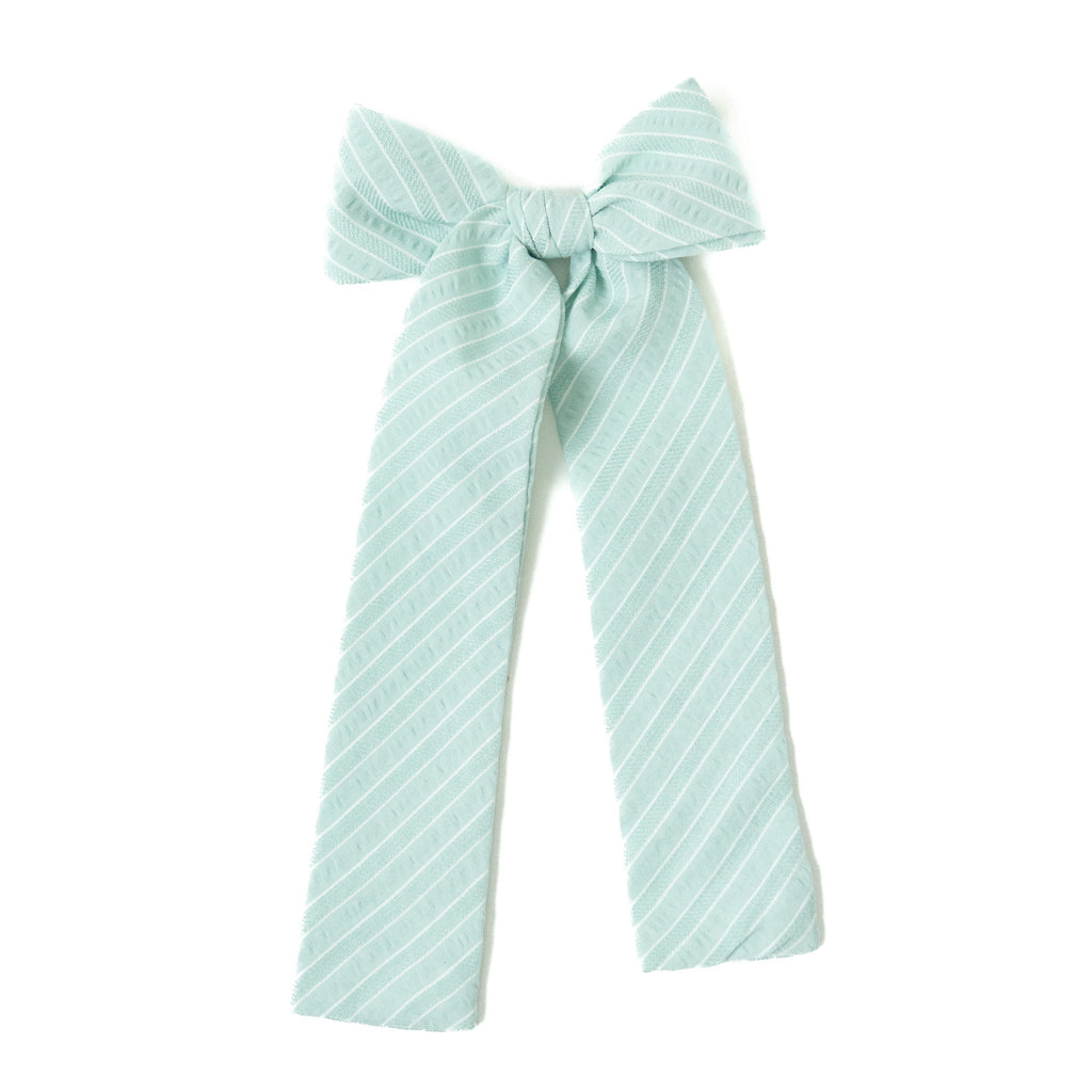 Mint Stripe - Lady Hair Bow