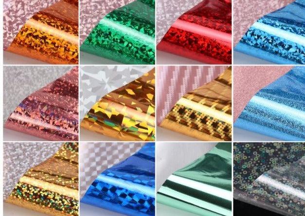 Mix Nail Art Transfer Foil Sticker Angles Decoration Nail Art Decals Design For Nails Wraps Follie Nail Foil Transfer Sticker Kit, Nail Art Decals Nail Foil Glass Paper Nail Decals Nail Wraps for Nail Art Decorations Supplies