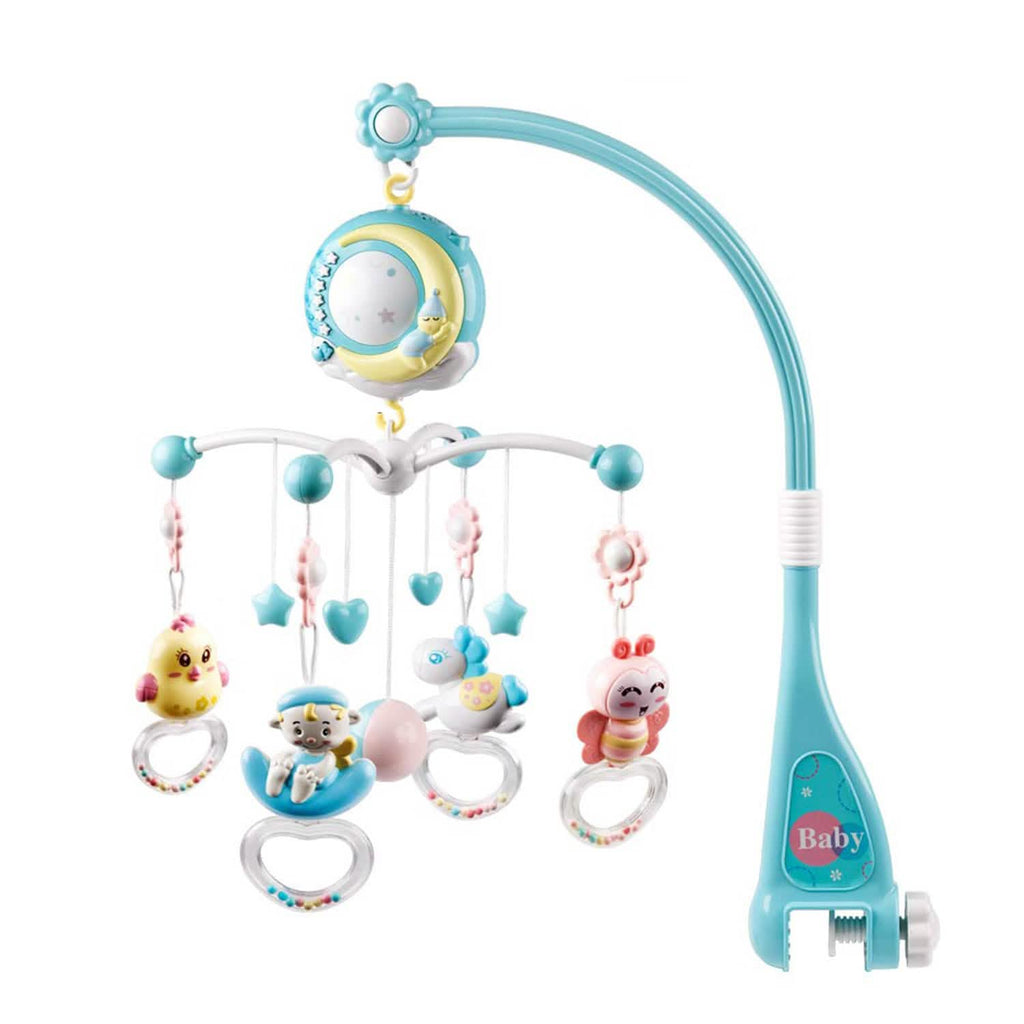 Mobile Star Projection Nursery Light Baby Rattle Toy with Music Box Remote Control DailySale