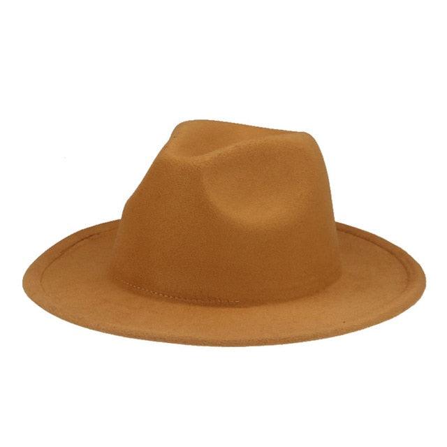 Modern Hats For Women Fedoras Winter Women Hats Simple Classic Hat Wedding Lady Retro Wide Brim Floppy Hat Men Fedora Hat Fashionable Classic Wide Brim Hat For Summer Dress Hats Stevvex