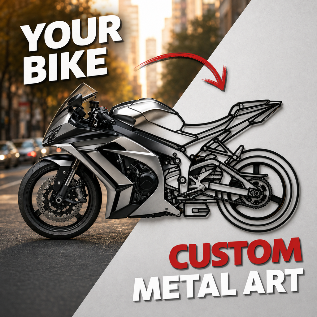 Your Personalized Motorcycle Metal Wall Art - MT1114 Modello Turbo