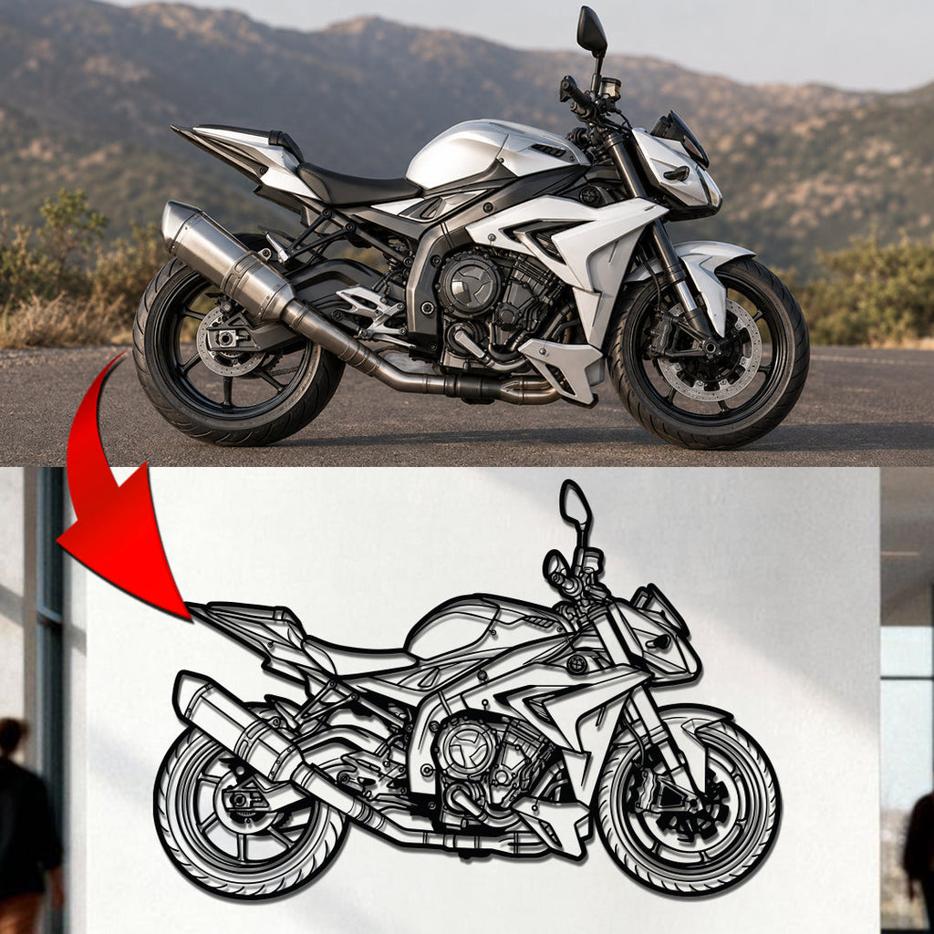 Your Personalized Motorcycle Metal Wall Art - MT1114 Modello Turbo