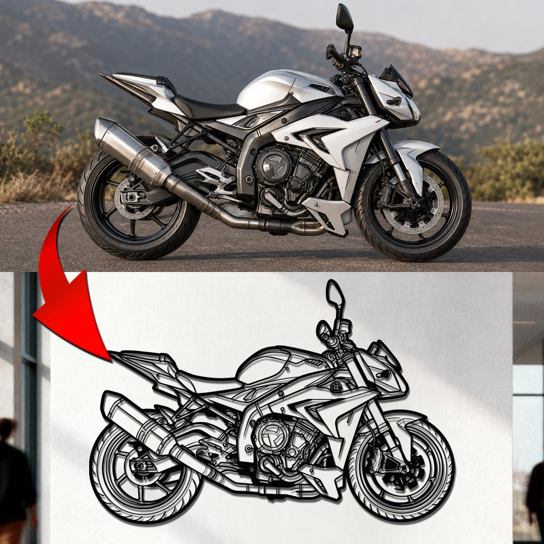 Your Personalized Motorcycle Metal Wall Art - MT1114 Modello Turbo