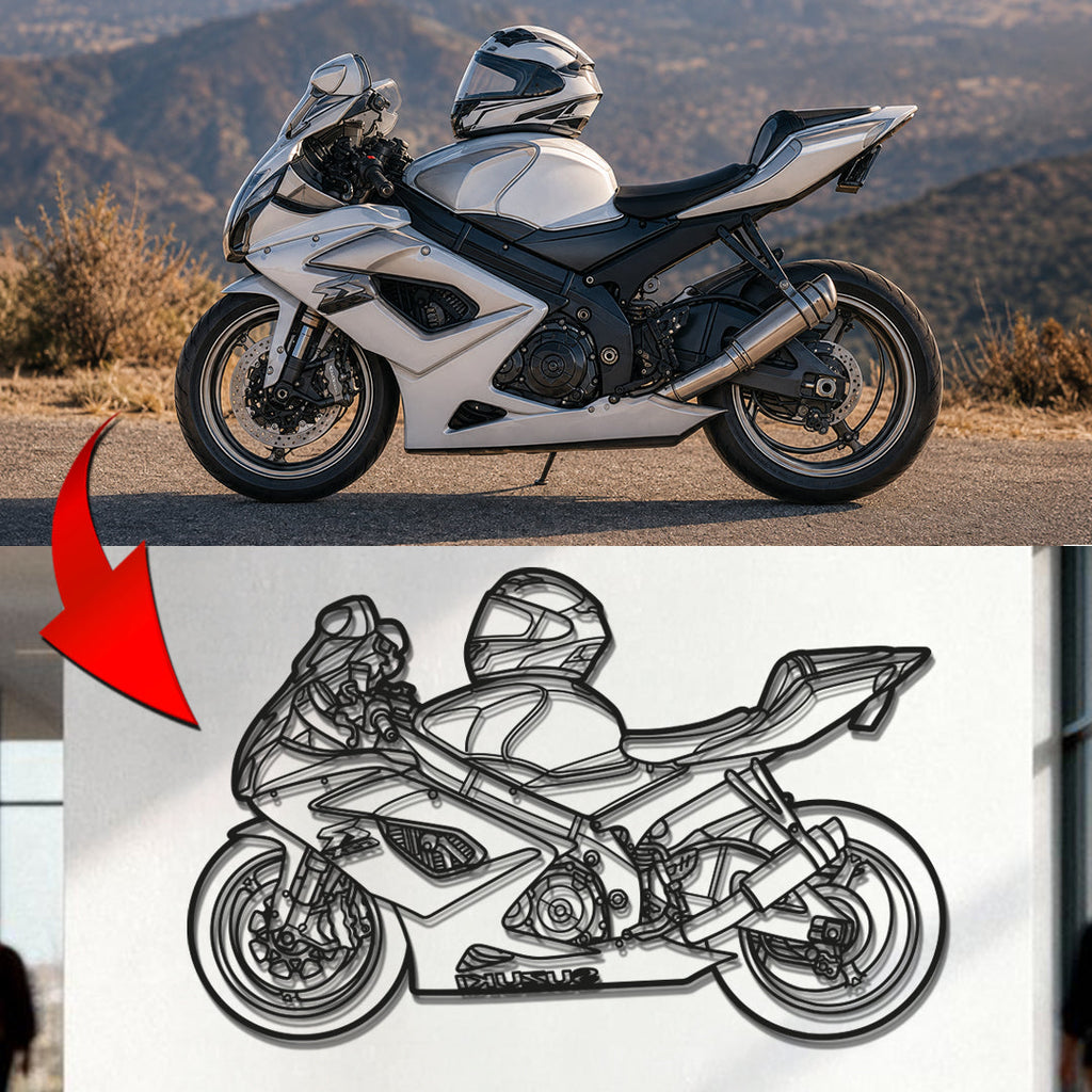 Your Personalized Motorcycle Metal Wall Art - MT1114 Modello Turbo