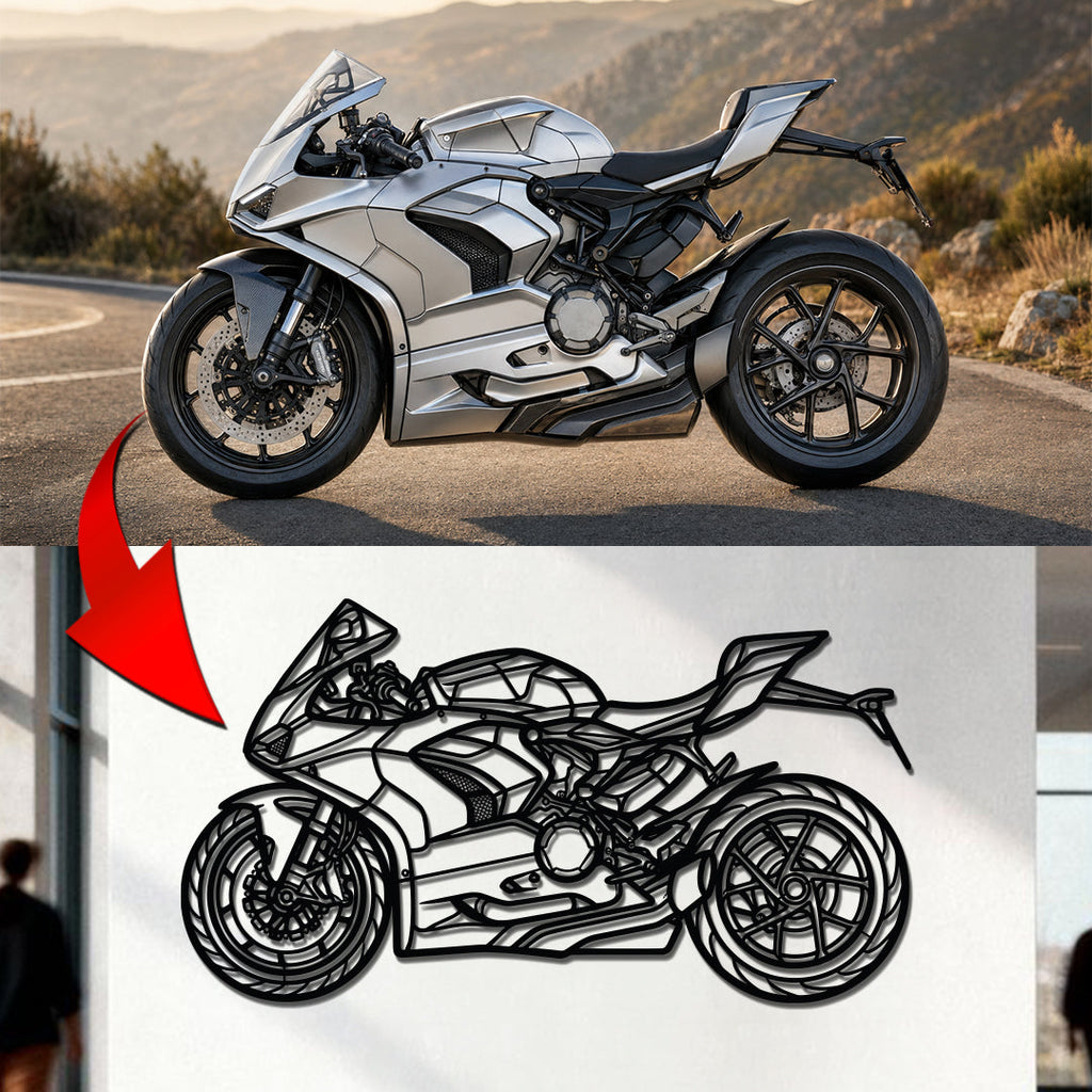 Your Personalized Motorcycle Metal Wall Art - MT1114 Modello Turbo