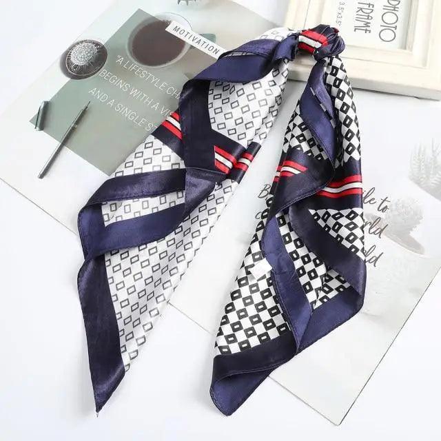 Multi-Functional Square Silk Scarf 60*60cm Headband Hairbands Hair Hoop Accessories For Women,Girl,Lady Head Neck Satin Scarf Handkerchief Stevvex