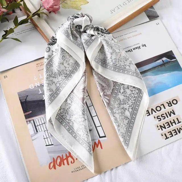 Multi-Functional Square Silk Scarf 60*60cm Headband Hairbands Hair Hoop Accessories For Women,Girl,Lady Head Neck Satin Scarf Handkerchief Stevvex