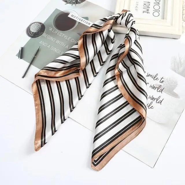 Multi-Functional Square Silk Scarf 60*60cm Headband Hairbands Hair Hoop Accessories For Women,Girl,Lady Head Neck Satin Scarf Handkerchief Stevvex