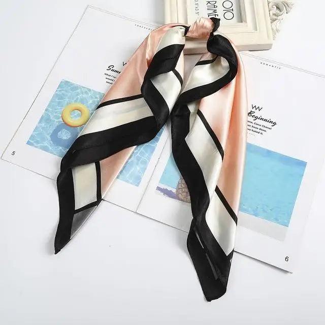Multi-Functional Square Silk Scarf 60*60cm Headband Hairbands Hair Hoop Accessories For Women,Girl,Lady Head Neck Satin Scarf Handkerchief Stevvex