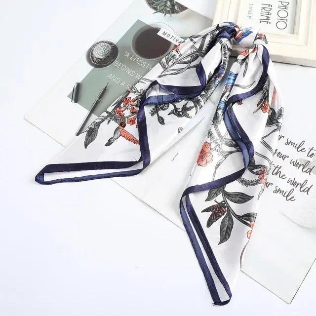 Multi-Functional Square Silk Scarf 60*60cm Headband Hairbands Hair Hoop Accessories For Women,Girl,Lady Head Neck Satin Scarf Handkerchief Stevvex