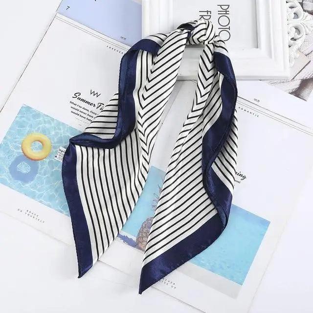 Multi-Functional Square Silk Scarf 60*60cm Headband Hairbands Hair Hoop Accessories For Women,Girl,Lady Head Neck Satin Scarf Handkerchief Stevvex