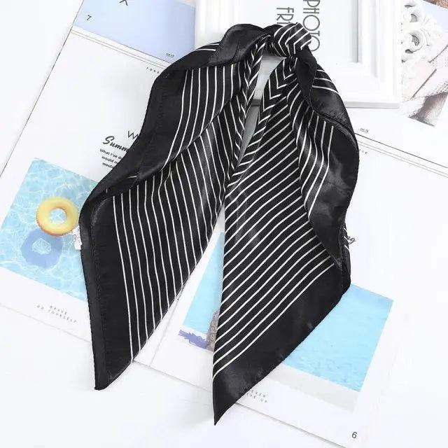 Multi-Functional Square Silk Scarf 60*60cm Headband Hairbands Hair Hoop Accessories For Women,Girl,Lady Head Neck Satin Scarf Handkerchief Stevvex