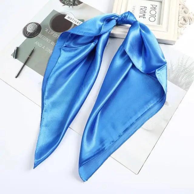 Multi-Functional Square Silk Scarf 60*60cm Headband Hairbands Hair Hoop Accessories For Women,Girl,Lady Head Neck Satin Scarf Handkerchief Stevvex