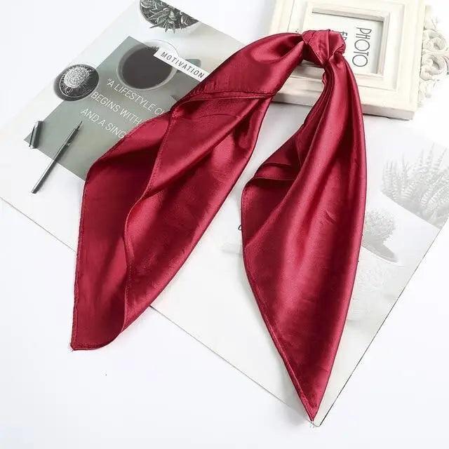 Multi-Functional Square Silk Scarf 60*60cm Headband Hairbands Hair Hoop Accessories For Women,Girl,Lady Head Neck Satin Scarf Handkerchief Stevvex