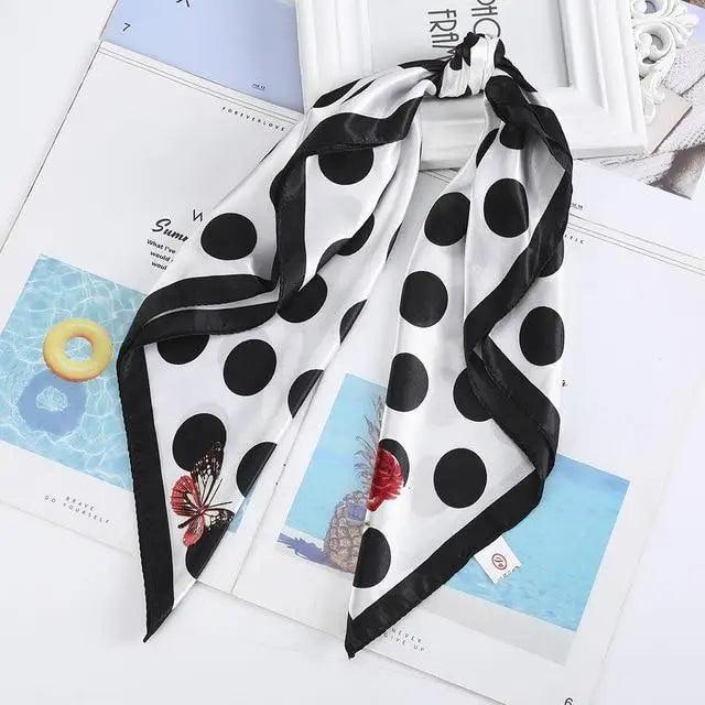 Multi-Functional Square Silk Scarf 60*60cm Headband Hairbands Hair Hoop Accessories For Women,Girl,Lady Head Neck Satin Scarf Handkerchief Stevvex