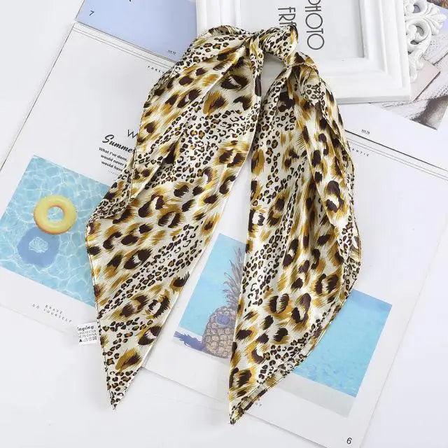Multi-Functional Square Silk Scarf 60*60cm Headband Hairbands Hair Hoop Accessories For Women,Girl,Lady Head Neck Satin Scarf Handkerchief Stevvex