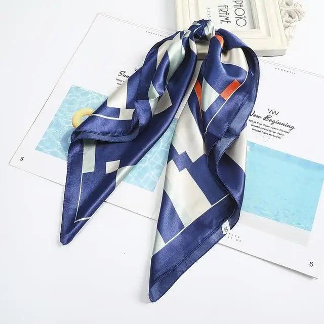 Multi-Functional Square Silk Scarf 60*60cm Headband Hairbands Hair Hoop Accessories For Women,Girl,Lady Head Neck Satin Scarf Handkerchief Stevvex