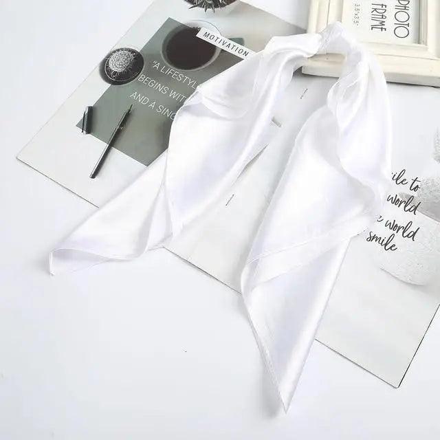 Multi-Functional Square Silk Scarf 60*60cm Headband Hairbands Hair Hoop Accessories For Women,Girl,Lady Head Neck Satin Scarf Handkerchief Stevvex