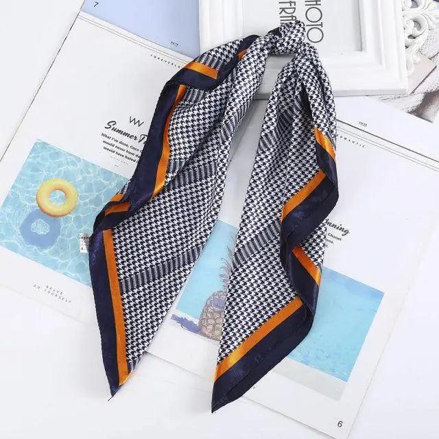 Multi-Functional Square Silk Scarf 60*60cm Headband Hairbands Hair Hoop Accessories For Women,Girl,Lady Head Neck Satin Scarf Handkerchief Stevvex