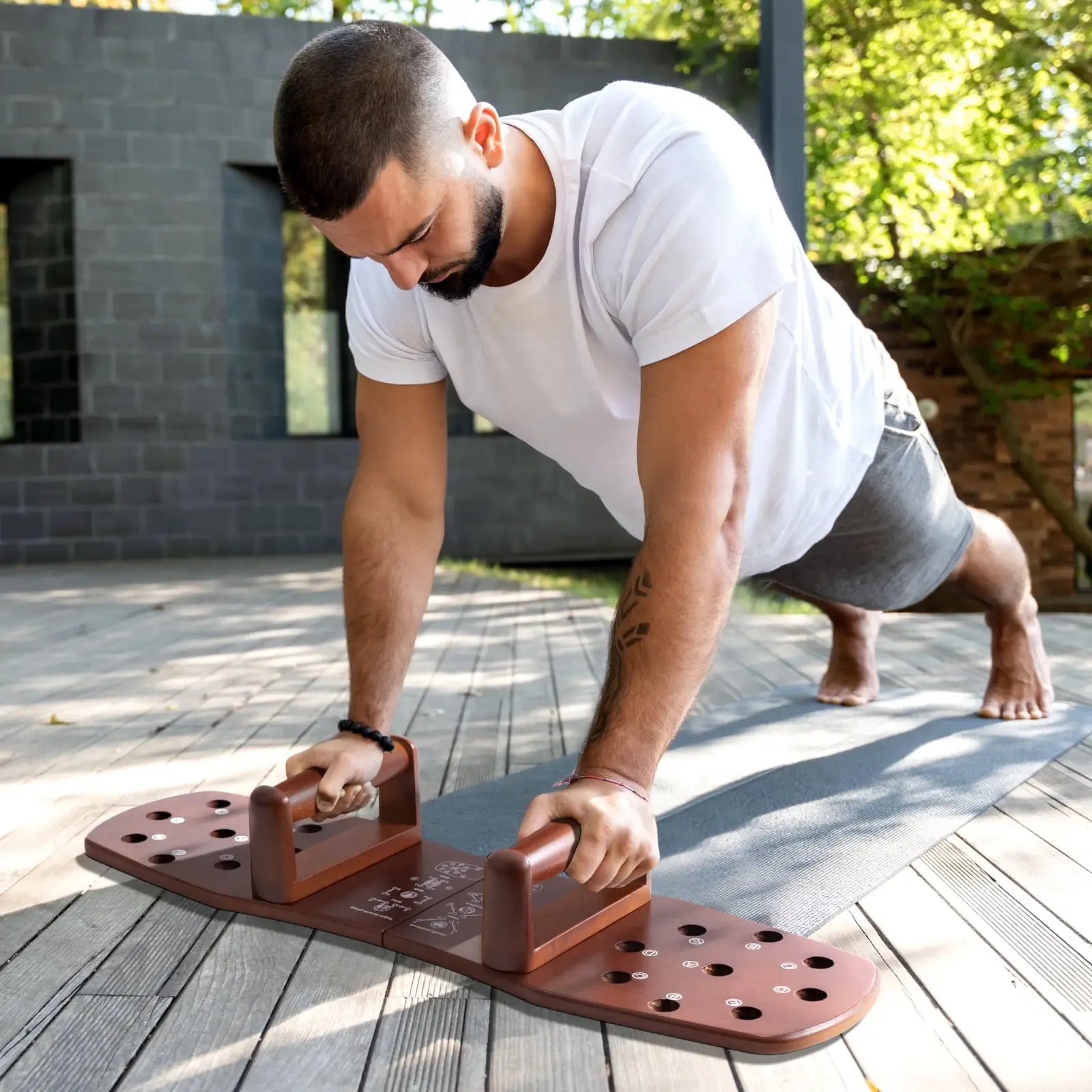 xCool Multifunction Portable Wooden Push-up Board Cool Gadget