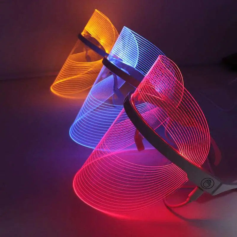 LED Facial Mask with 3-Color Light Therapy